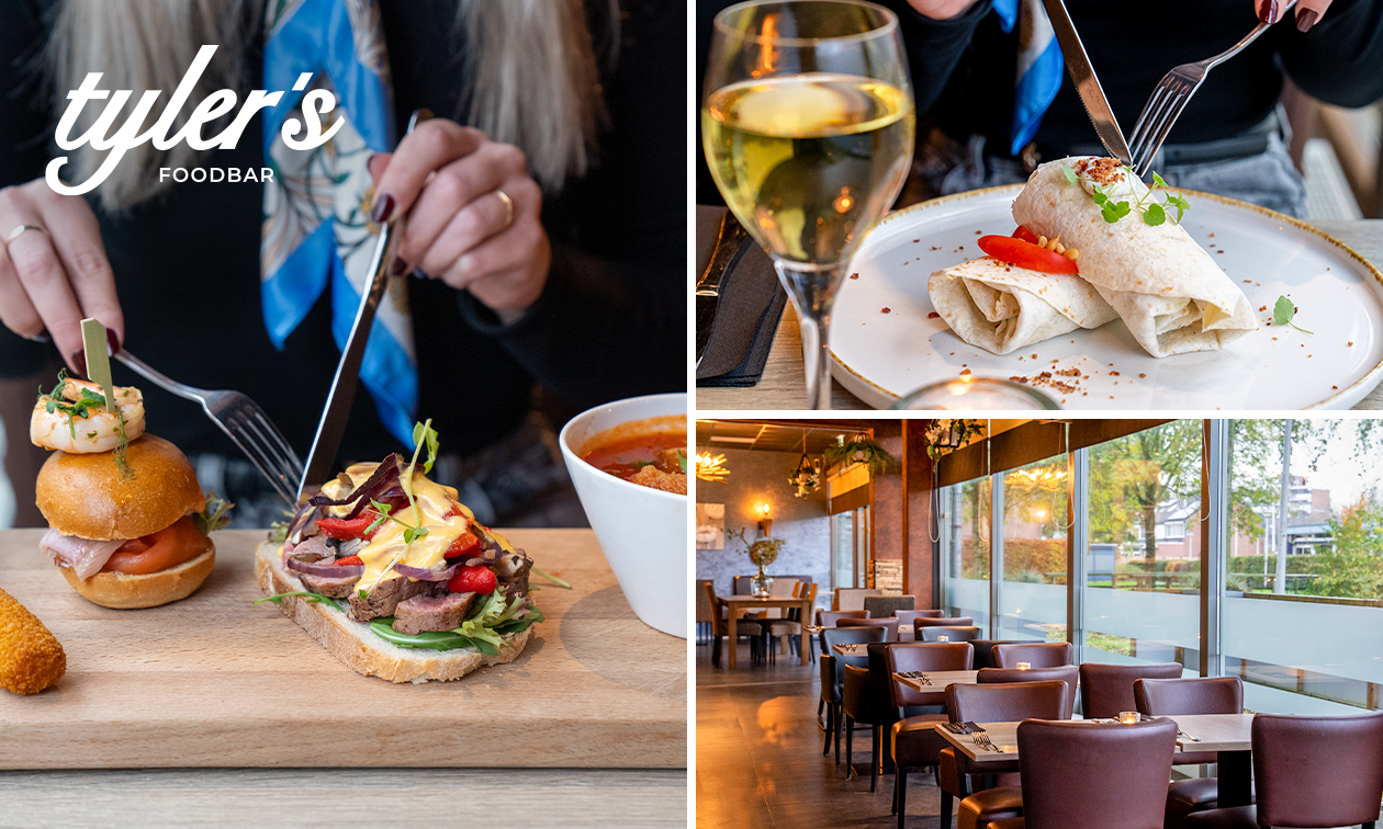 12-uurtje of 2-gangenlunch à la carte bij Tyler's Foodbar