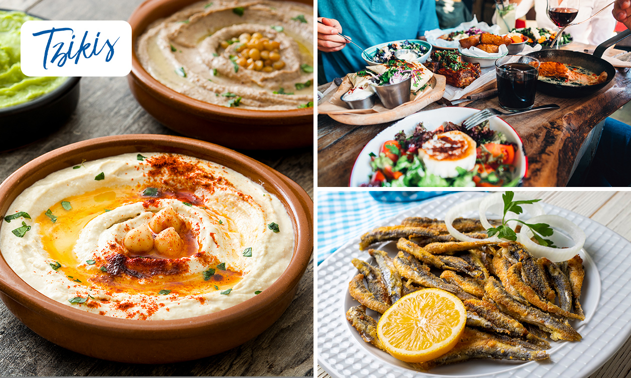 2-gangen keuzelunch of -diner + amuse bij Tzikis Ouzeri