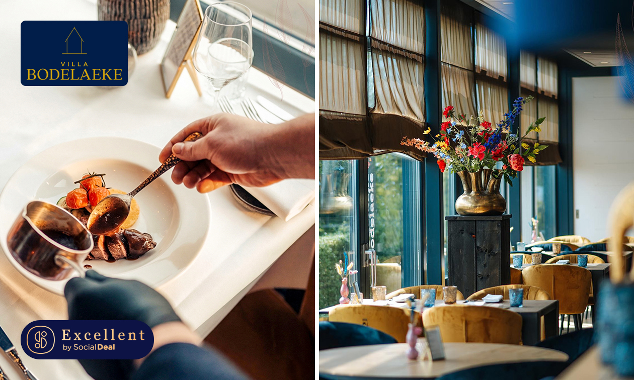 6-gangendiner van de chef inclusief amuse bij Villa Bodelaeke