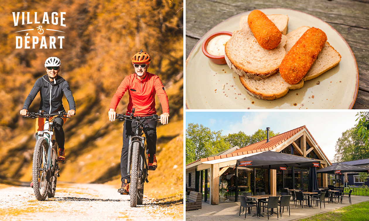 Wandel- of fietsarrangement + koffie + gebak + 2-gangenlunch