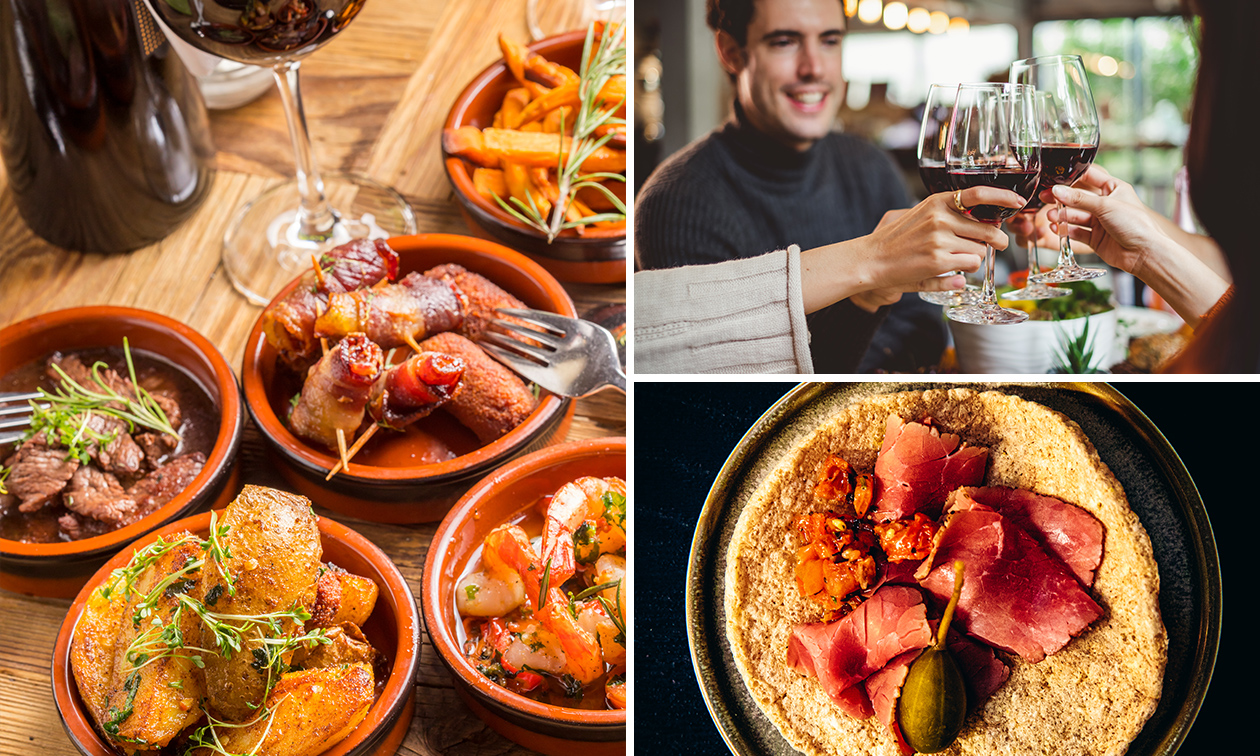 All-You-Can-Eat tapas (2 uur). evt. inclusief onbeperkt drinken bij Whatz Hap
