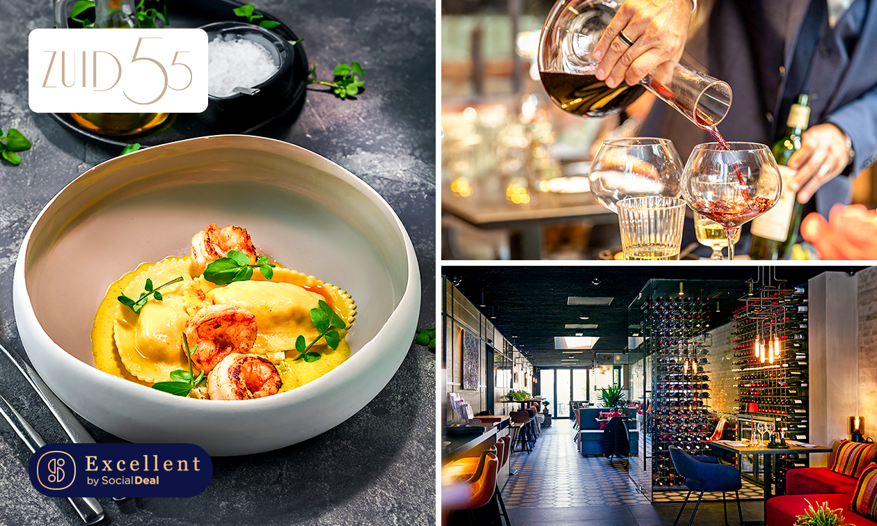 2-, 3- of 4-gangenlunch of 3-, 4- of 5-gangendiner bij Zuid 55