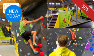 Beginnerscursus (60 min) of vrij boulderen (1 of 2 volwassenen + 2 of 3 kids) incl. huurschoenen